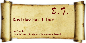 Davidovics Tibor névjegykártya